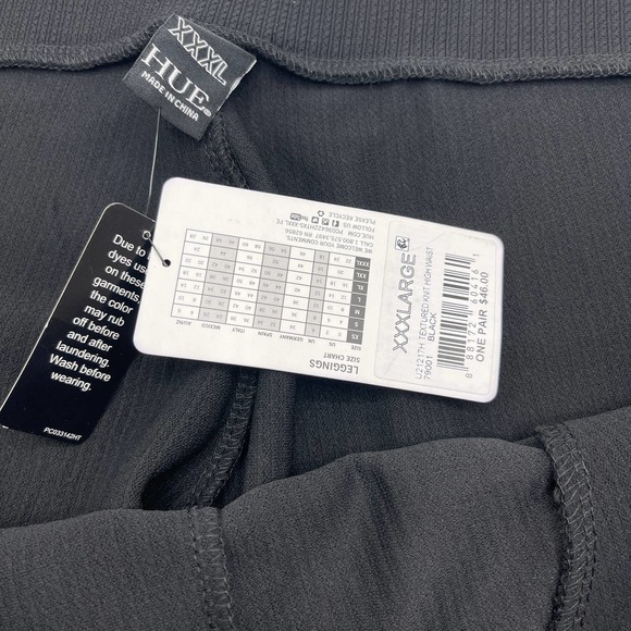 HUE Women's Textured Knit High Waist Leggings Black - Picture 5 of 6